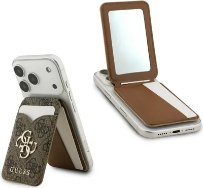 Immagine prodotto di Portacarte con specchio Guess Stand and Mirror MagSafe, marrone