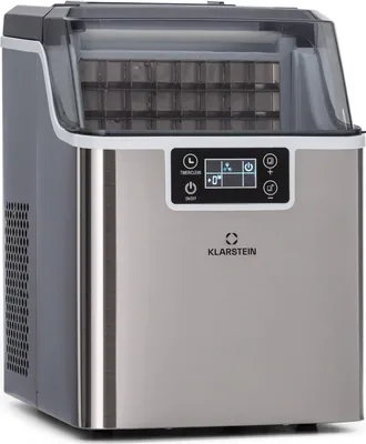 Produktbild von Klarstein Eiswürfelmaschine für Zuhause Camping Gastro, Schnelle Mini Eiswürfelmaschine Klein, Profi Eismaschine für Große Kleine Klare Eiswürfel, Selbstreinigend mit 3,2L Eiswürfelbehälter, 20kg/24h
