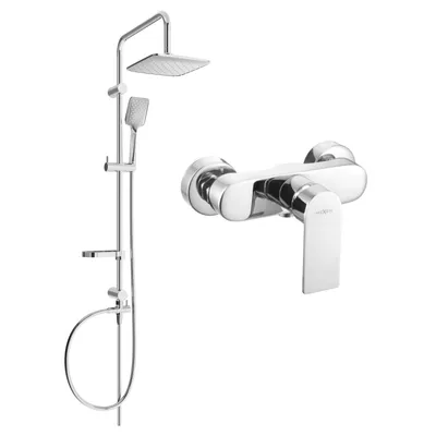 Obrázek produktu pro Mexen Sven odkrytý sprchový set s dešťovou sprchovou hlavicí a sprchovou baterií Royo, Chromovaná - 72240262-00