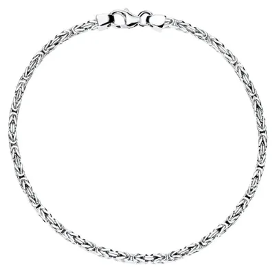 Produktbild von JEWLIX Königsarmband für Herren aus 925er Silber, 2mm(Länge: 19cm)