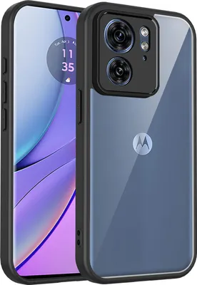 Obrázek produktu pro Pouzdro pro Motorola Edge 40 průhledný zadní kryt s TPU rámečkem, odolné proti nárazům Černý