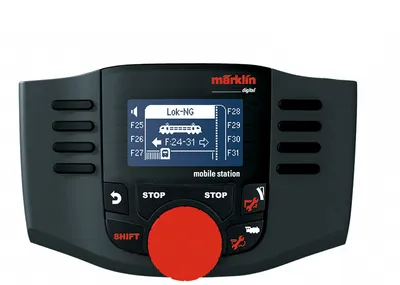 A Märklin digital mobile station control unit is shown against a white background.