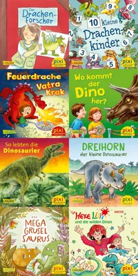 Produktbild von Pixi-8er-Set 279: Dinos und Drachen bei Pixi (8x1 Exemplar)