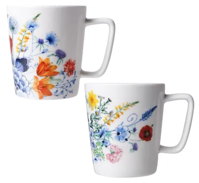 Heinen Delfts Blauw – Kaffeebecher Wildbloemen Set mit 2 - 145 ml – Bild 1