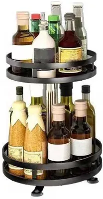 Zdjęcie produktu dla Famanu - Organizer "Lazy Susan" - Obrotna półka metalowa do spiżarni