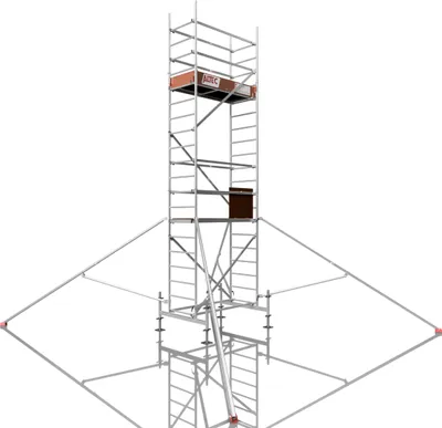 Produktbild von ALTEC Rollfix 600 | inkl. Fussplatten | Standardtraverse | 4x Dreieckausleger | Rollgerüst