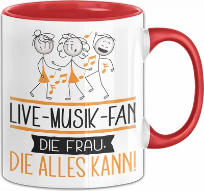 Produktbild von Live-Musik-Fan Geschenk Tasse Becher Die Frau Die Allen Kann Geschenkidee für eine Live-Musik-Fan Lustig (Rot)