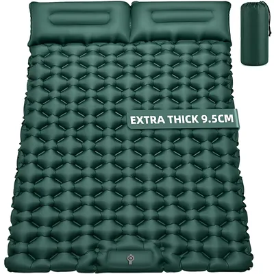 Image de Matelas gonflable pour camping, pour 2 personnes, dimensions 204x130 cm, épaisseur 9,5 cm