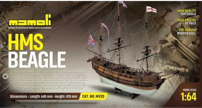 Obrázek produktu pro Krick HMS Beagle 1:64 Mamoli Kit