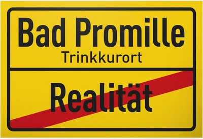 Productafbeelding van ! trinkkurort bad promille - Plastic bord grappig cadeau-idee verjaardagscadeau