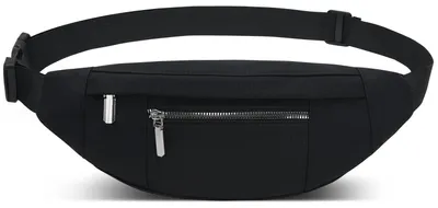 Bauchtasche wasserdicht verstellbar für Sport & Reisen, schwarz