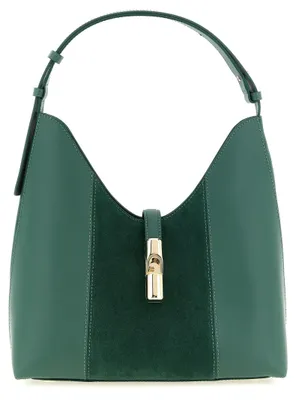 Produktbild von Furla Goccia M Hobo grün Leder und Wildleder Arche