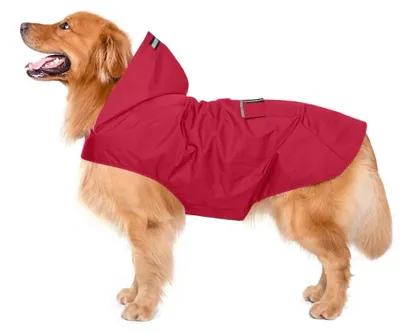 Image de Solidchoice - Manteau de pluie imperméable pour chien avec capuche - Rose - Taille 6XL