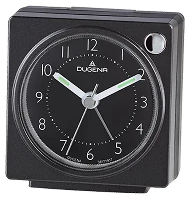 Produktbild von Dugena Quarzwecker, lautlos, mit Weckwiederholung, Licht, inkl. Batterie