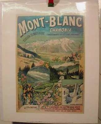 Image de Mont Blanc - Station - 24x30cm Affiche Poster