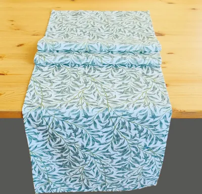 Produktbild von Tischdecke Motiv Blätter Druckmotiv Tischläufer Frühling Sommer 40 x 140 cm