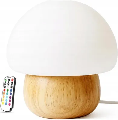 Produktbild von TimeForWood Piloten LED Pilzlampe Nachttischlampe Farbwechsel