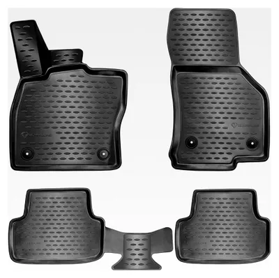 Produktbild von 3D Gummimatten Set für Citroen C3 (III) (2017-2024) | Nicht passend für 4. Generation | 3D Fußmatten mit hohem Rand - Zubehör
