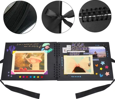 Produktbild von Fotoalbum DIY - 40 Blätter - Schwarz - 30x21 cm
