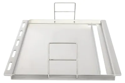 Imagen del producto de Plancha para parrilla, acero inoxidable, fácil de limpiar, color plateado