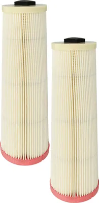 Produktbild von vhbw 2x Staubsaugerfilter kompatibel mit Dustcontrol DC 2800, 1800, 2900 eco Staubsauger - HEPA-Filter Orange Weiß
