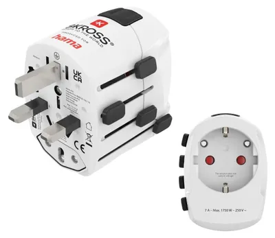 Image de Adaptateur de voyage international "World Travel Pro", à 3 pôles