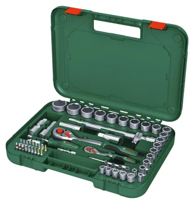 Image de Set 57 pièces avec cliquets 1/2' + 1/4' - BOSCH - 1600A02Z9G