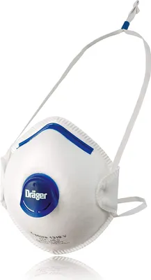 Produktbild von Dräger X-plore 1310 V FFP1 Atemschutzmaske mit Ventil - 10 St. - Einweg-Staubmaske gegen ungiftige Stäube und Rauchpartikel