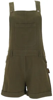 Produktbild von Goa Shorts, Kurze Latzhose, Boho Latzhose - Olivgrün, Damen, Baumwolle, Größe: XL