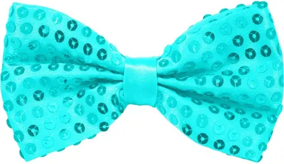 Produktbild von Pailletten Fliege, türkis Glitzer 7x12cm für Damen und Herren Glamour Accessoire
