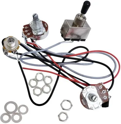 Productafbeelding van Guitar Wiring Harness - Prewired 3 Way Schakelaar - 500K Potentiometers