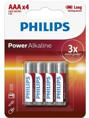 Image de Philips - Pile Alcaline Aaa Lr03 Blister*4
