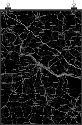 Produktbild von Mr. & Mrs. Panda Bild Vilshofen DIN A4 - Geschenk, wanddeko, Stadt Dorf Karte Landkarte Map Stadtplan, Wandbild, Posterdruck, drucke, Plakat