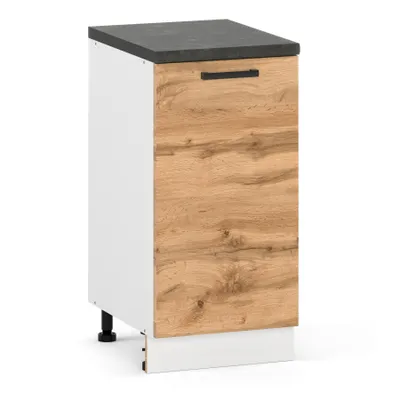 Produktbild von ULWEHOME | Unterschrank 40 cm Eiche Wotan, Küchenunterschrank mit 1 Tür, Küchenschrank stehend, ohne Arbeitsplatte
