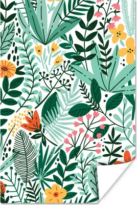 Produktbild von MuchoWow® Poster Sommer - Natur - Muster 40x60 cm - Plakate für die Wand - Poster Babyzimmer