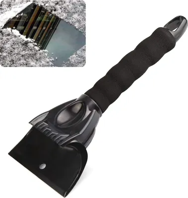 Produktbild von Eiskratzer Auto, Langlebiger und Stabiler Profi Handlicher Eisschaber Scheibenkratzer Windschutzscheiben Reiniger Kratzer Schneeschaufel Werkzeug Windschild Ice Scraper Schwarz