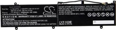 Produktbild von vhbw Akku Ersatz für Lenovo SB10X18190, SB10X18189, L19M4PF2, L19C4PF2, 5B10X18187 für Notebook (4500 mAh, 15,36 V, Li-Polymer)