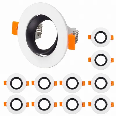 Produktbild von 10x Einbaurahmen Weiß 7506 Ø75 mm für Leuchtmittel GU10 | MR16 IP20
