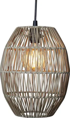 Produktbild von Dekoleuchte/Lampenschirm aus Rattan - D: 24cm, H: 30cm - für E27 Fassungen - outdoor - beige