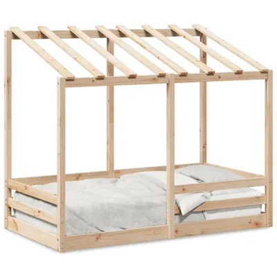 Obrázek produktu pro vidaXL Dětská postýlka se stříškou 80x160 cm z masivního borovicového dřeva