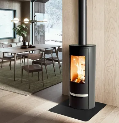 Produktbild von Panorama Kaminofen 7kW Holzofen XXL Bogenscheibe Heizofen Ofen Kamin 56319