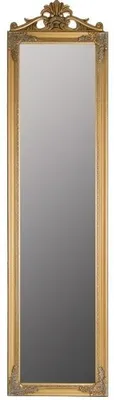 Obrázek produktu pro Casa Padrino Barokní stojací zrcadlo zlaté s krásným starožitným zlatým barokním rámem a ornamentální horní částí V. 180 cm - ruční výroba
