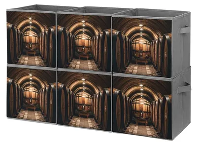 Productafbeelding van Opvouwbare Opbergdozen met Handgrepen Set van 6
