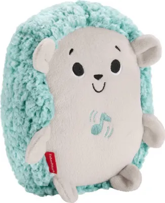Produktbild von Fisher-Price Babytröster Igelform, Musikspielzeug, mit beruhigenden Vibes, Plüsch, mit Vibrationen, für Neugeborene, Blau