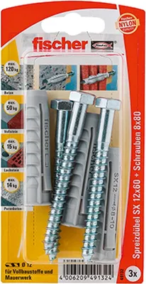 Produktbild von Fischer  Dübel SX 12x60 S K (3), 049132