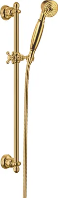 Zdjęcie produktu dla Zestaw prysznicowy retro, system prysznicowy, zestaw prysznicowy, słuchawka prysznicowa, szyna prysznicowa, kolumna prysznicowa, złoty, ART DECO