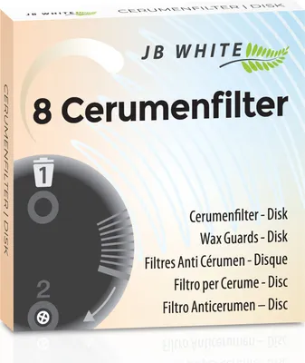 Produktbild von JB White 40 Hörgerätefilter für Phonak CeruShield Disk Audeo Marvel Paradise | 5 Spender | Cerumenfilter für Hörgerät | 40x Wachsschutz Filter Hörgeräte Zubehör | Wax Guards