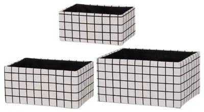 Image de Organiseurs textiles à carreaux, 3 pièces