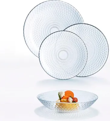 Produktbild von Pampille Clear Servierset aus Glas 18 Stück - 6 Personen transparent mit Populärem Suchbegriff 1, Populärem Suchbegriff 2