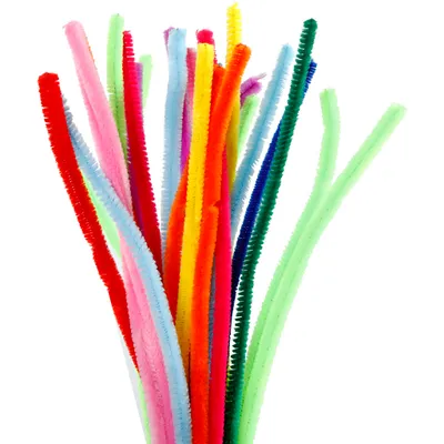 Produktbild von Chenilledraht, Sortiment, Stärke: 9 mm, L 30 cm, Sortierte Farben, 200sort.